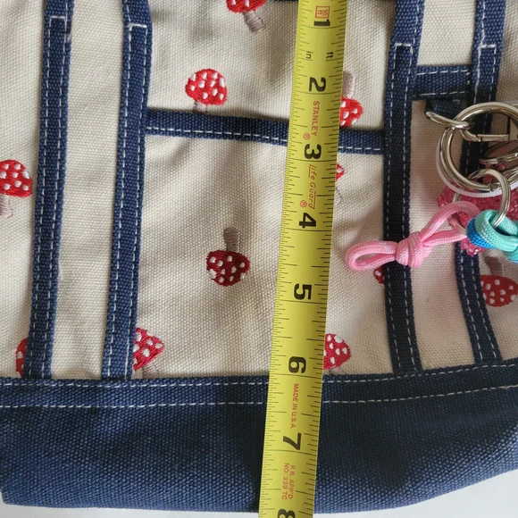 Madden Girl Mushroom Print Canvas Tote Bag - Picture 11 of 13